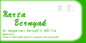 marta bernyak business card